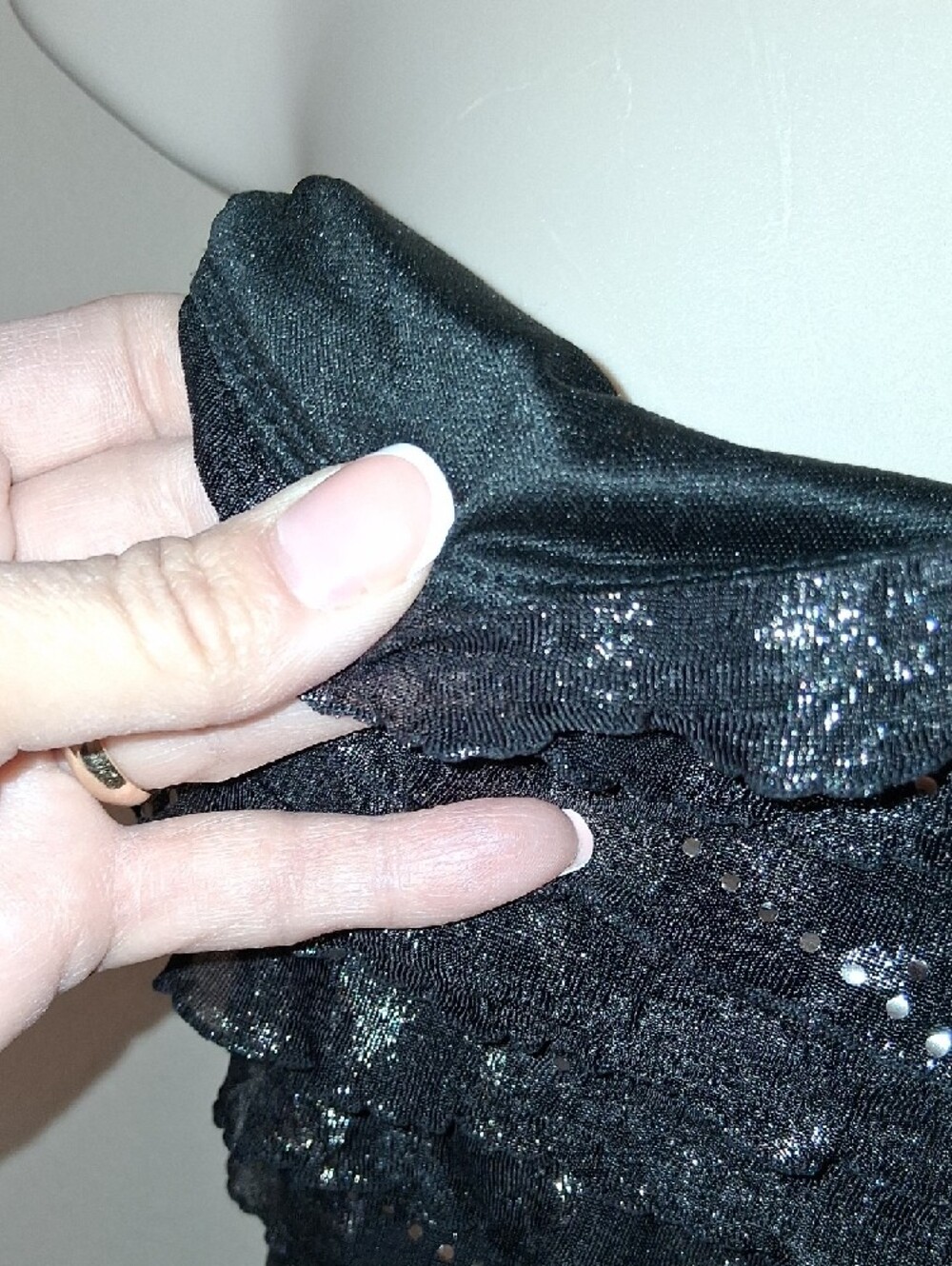 Ruby Rox Black Strapless Sequin Ruffle Dress - Picture 6 of 11